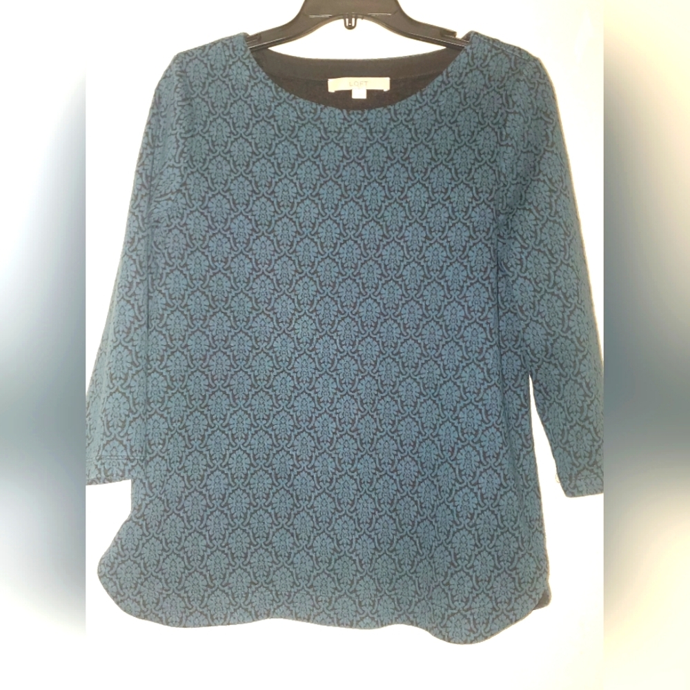 2/$20 Loft 3/4 Jacquard Top
